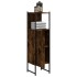 Armario de baño madera ingeniería roble ahumado 33x33x120,5