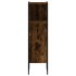 Armario de baño madera ingeniería roble ahumado 33x33x120,5