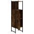 Armario de baño madera ingeniería roble ahumado 33x33x120,5