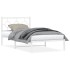 Estructura cama sin colchón con cabecero metal blanco