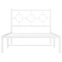 Estructura cama sin colchón con cabecero metal blanco