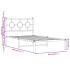Estructura cama sin colchón con cabecero metal blanco