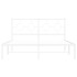 Estructura cama sin colchón con cabecero metal blanco