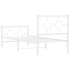 Estructura cama sin colchón con estribo metal blanco 75x190