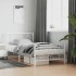Estructura cama sin colchón con estribo metal blanco 100x200