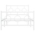 Estructura cama sin colchón con estribo metal blanco 100x200
