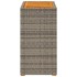 Mesa auxiliar jardín tapa madera ratán PE gris 60x40x75