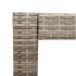 Mesa auxiliar jardín tapa madera ratán PE gris 60x40x75
