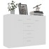 Aparador de madera contrachapada blanco 88x30x65