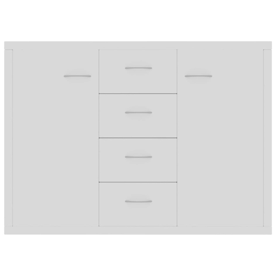 Aparador de madera contrachapada blanco 88x30x65