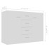 Aparador de madera contrachapada blanco 88x30x65