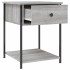 Mesita de noche 2 uds madera ingeniería gris Sonoma 44x45x58