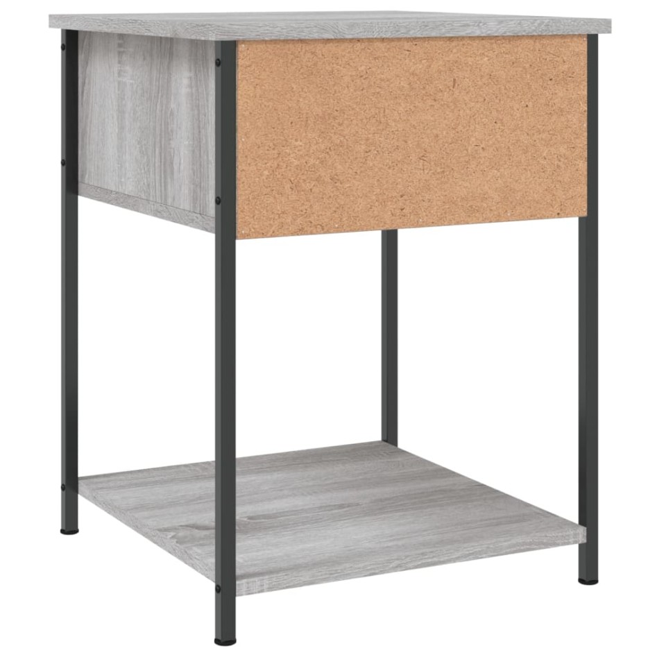 Mesita de noche 2 uds madera ingeniería gris Sonoma 44x45x58