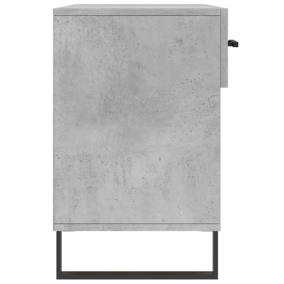 Banco zapatero madera de ingeniería gris hormigón 102x35x55