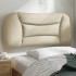 Cabecero de cama acolchado tela crema 90