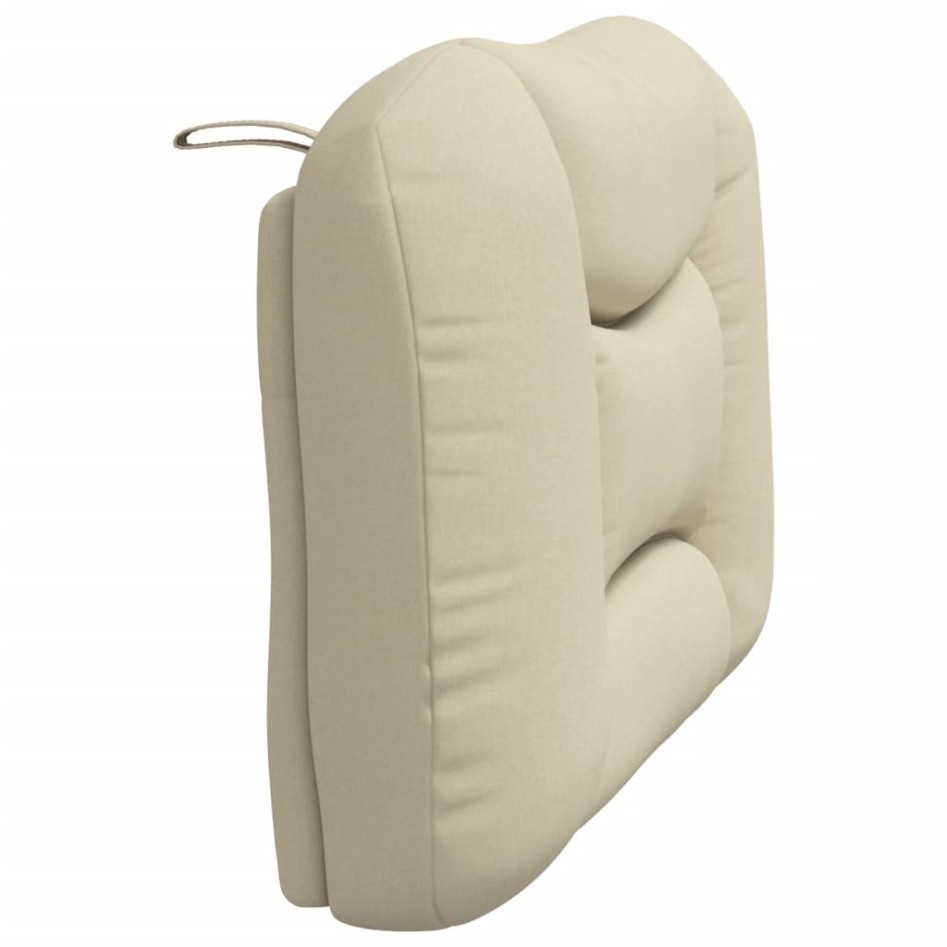 Cabecero de cama acolchado tela crema 90