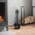 Set de herramientas para chimenea 5 piezas acero 18x66