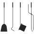 Set de herramientas para chimenea 5 piezas acero 18x66