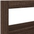 Cabecero de cama con luz LED marrón roble 100x17x102