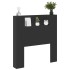 Cabecero de cama con luz LED negro 100x16,5x103,5