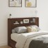 Cabecero de cama con luz LED marrón roble 140x16,5x103,5