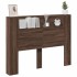 Cabecero de cama con luz LED marrón roble 140x16,5x103,5