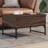 Mesa de centro madera ingeniería metal marrón roble 70x50x40