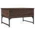 Mesa de centro madera ingeniería metal marrón roble 70x50x40