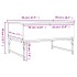 Mesa de centro madera ingeniería metal marrón roble 70x50x40