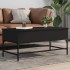 Mesa de centro madera de ingeniería y metal negro 100x50x45