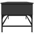 Mesa de centro madera de ingeniería y metal negro 100x50x45