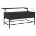 Mesa de centro madera de ingeniería y metal negro 100x50x45