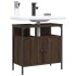 Armario lavabo baño madera ingeniería roble marrón 60x30x60