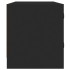 Mueble de TV con puertas de vidrio negro 102x37x42