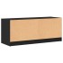 Mueble de TV con puertas de vidrio negro 102x37x42
