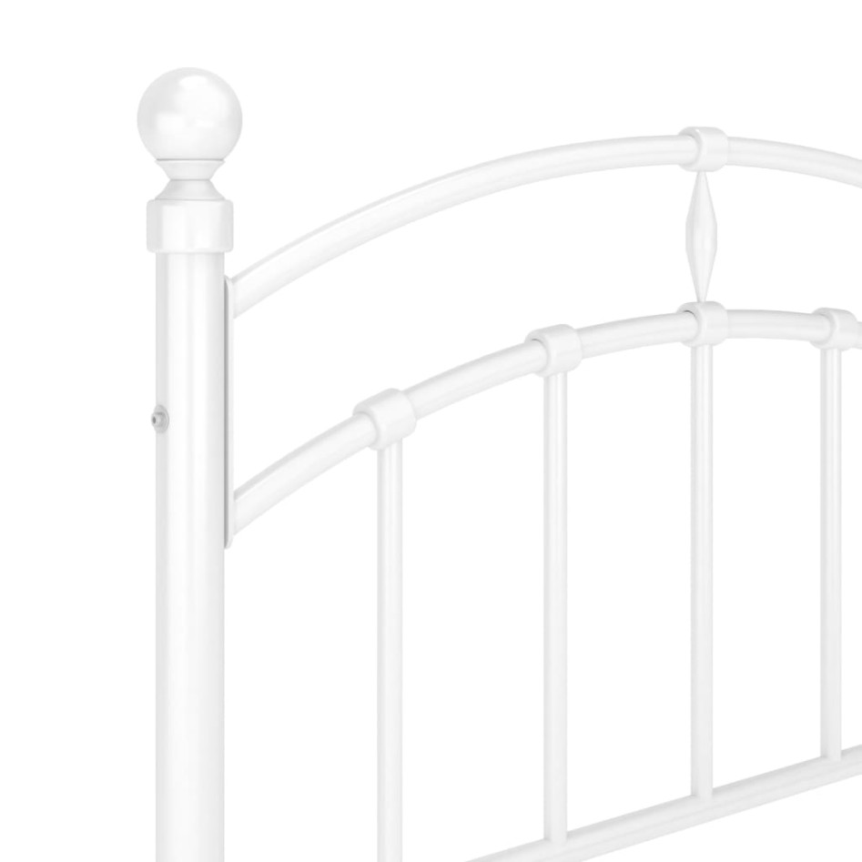 Estructura de cama de metal blanco 100x200