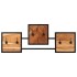 Perchero de pared madera maciza de acacia y hierro 90x1x35