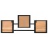 Perchero de pared madera maciza de acacia y hierro 90x1x35
