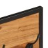 Perchero de pared madera maciza de acacia y hierro 90x1x35