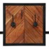 Perchero de pared madera maciza de acacia y hierro 90x1x35