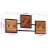 Perchero de pared madera maciza de acacia y hierro 90x1x35