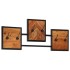 Perchero de pared madera maciza de acacia y hierro 90x1x35