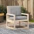Silla de jardín madera maciza de pino 57,5x63x76