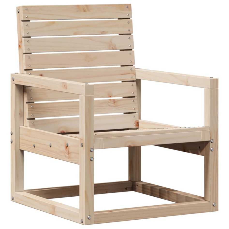 Silla de jardín madera maciza de pino 57,5x63x76