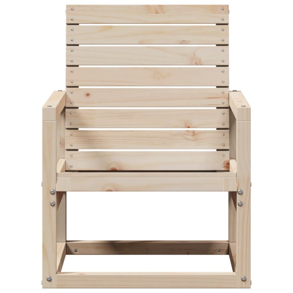 Silla de jardín madera maciza de pino 57,5x63x76