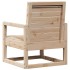 Silla de jardín madera maciza de pino 57,5x63x76