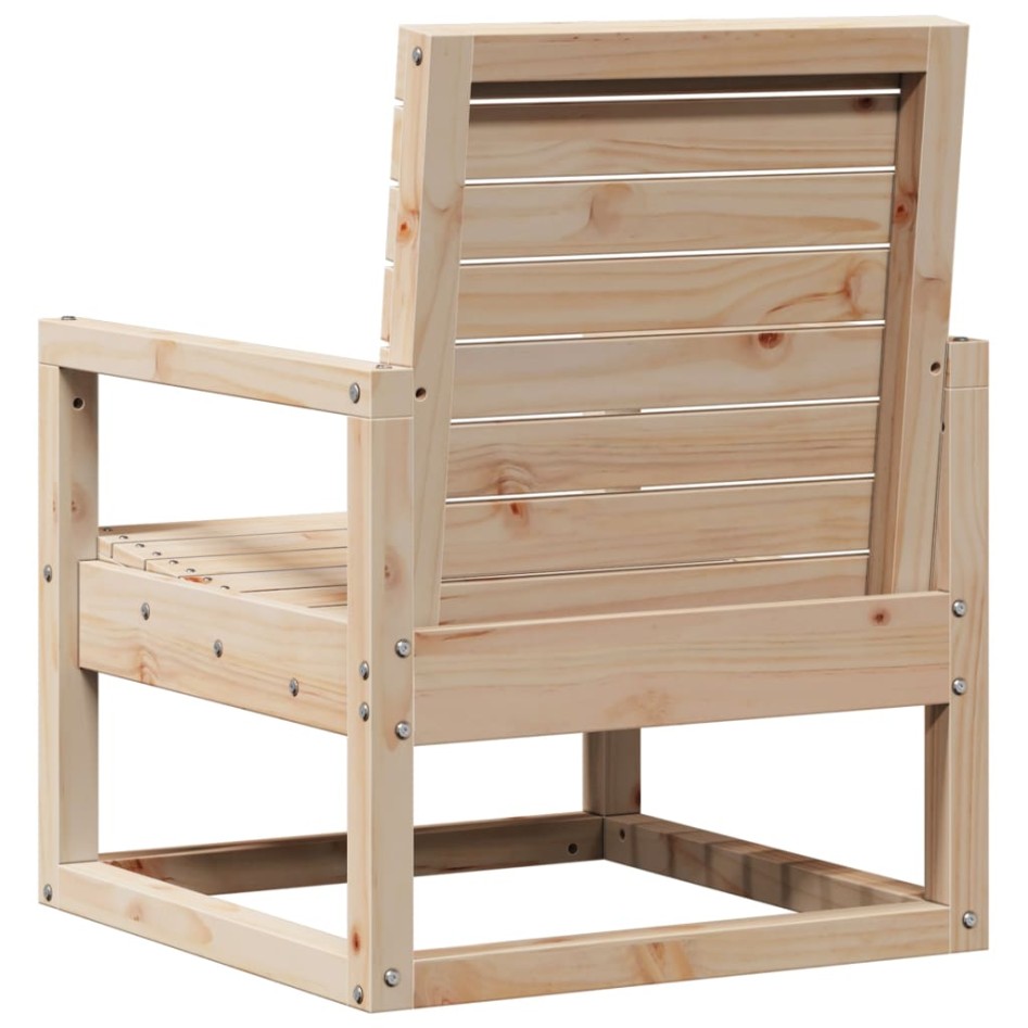 Silla de jardín madera maciza de pino 57,5x63x76