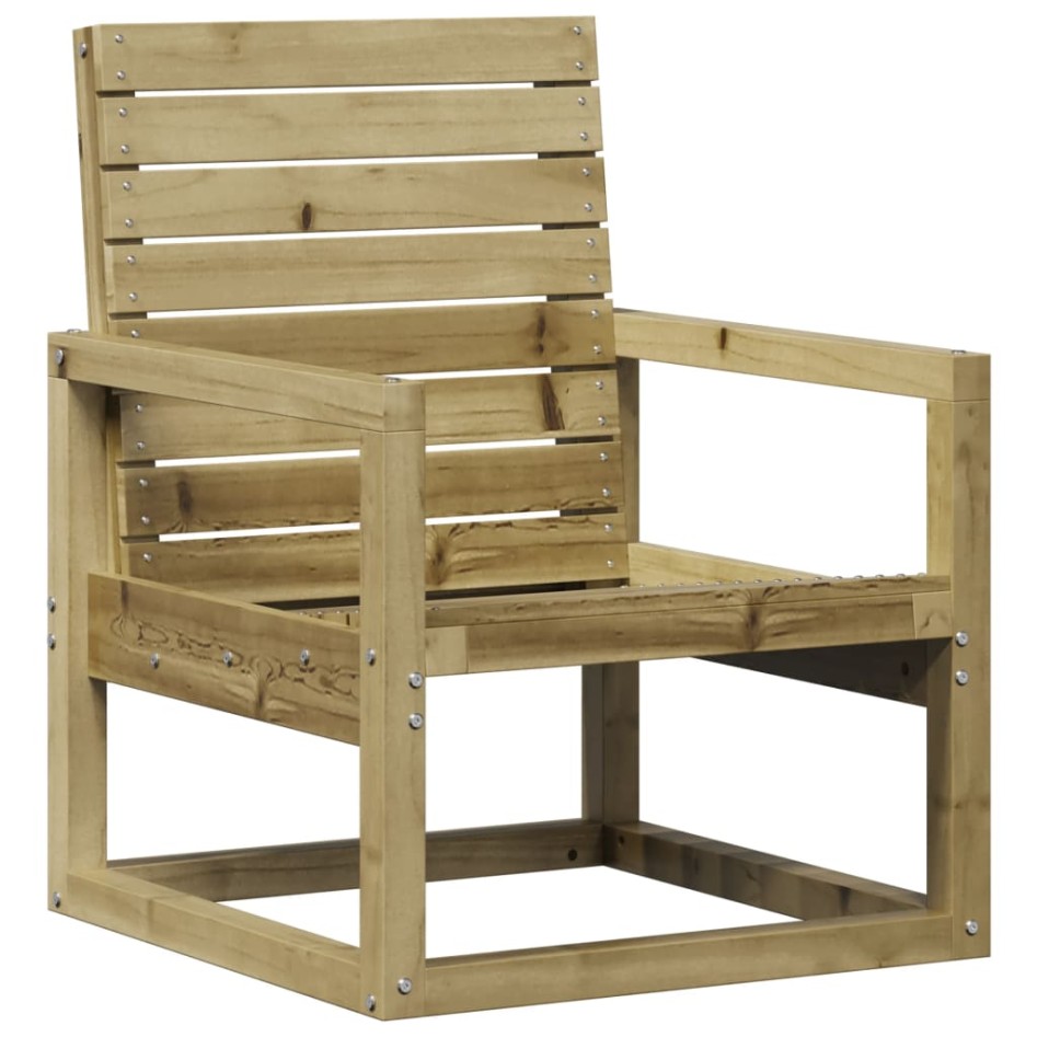 Silla de jardín madera de pino impregnada 57,5x63x76