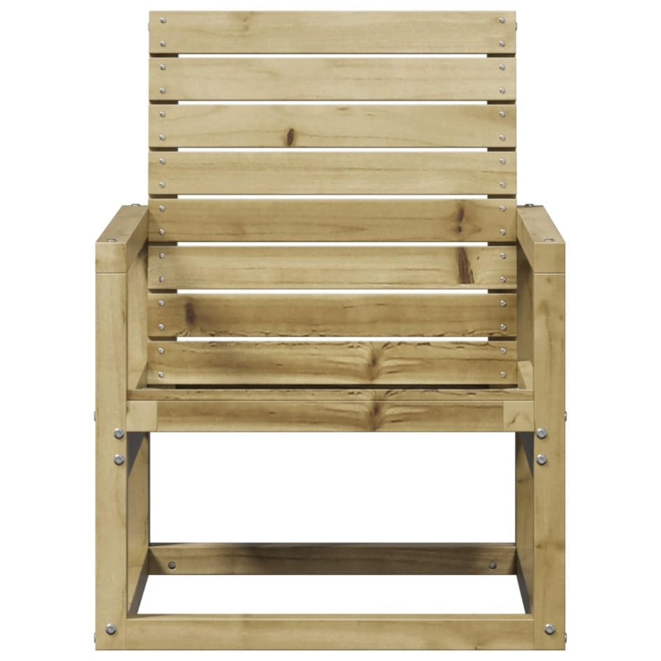 Silla de jardín madera de pino impregnada 57,5x63x76