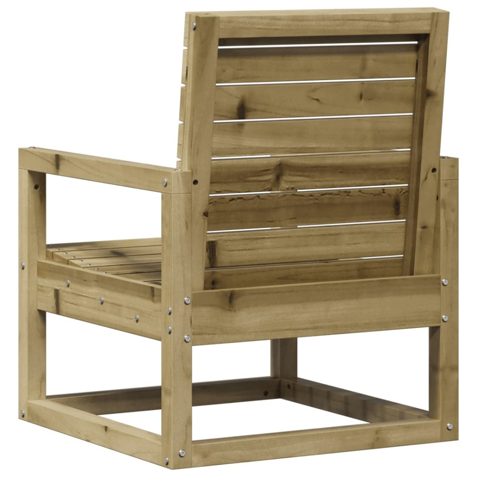 Silla de jardín madera de pino impregnada 57,5x63x76